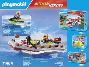 71464 PLAYMOBIL® Action Heroes, лодка пожарных с гидроциклом цена и информация | Конструкторы и кубики | 220.lv