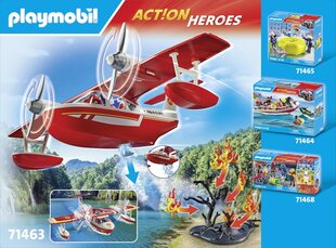 71463 PLAYMOBIL® Action Heroes, Ugunsdzēsēju lidmašīna ar dzesēšanas funkciju cena un informācija | Konstruktori | 220.lv