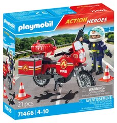 71466 PLAYMOBIL® Action Heroes, Пожарный мотоцикл цена и информация | Kонструкторы | 220.lv