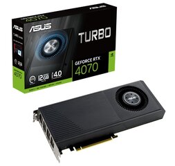 Asus GeForce RTX 4070 Turbo (90YV0JR0-M0NA00) cena un informācija | Videokartes (GPU) | 220.lv