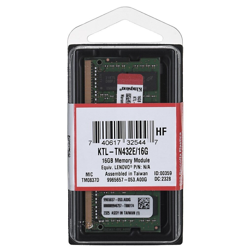 Kingston KTL-TN432E/16G cena un informācija | Operatīvā atmiņa (RAM) | 220.lv