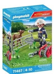 71467 PLAYMOBIL® Action Heroes, Ugunsdzēsības misija: dzīvnieku glābšana cena un informācija | Konstruktori | 220.lv