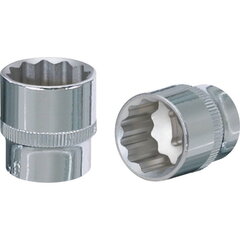 Galvute dvylikakampē 1/2" 19mm chrome+, ks tools cena un informācija | Rokas instrumenti | 220.lv