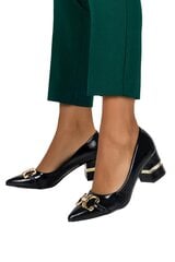 Женские черные лакированные туфли на шпильке с украшением Casu D23WX8-B 100934-N цена и информация | Женские туфли | 220.lv