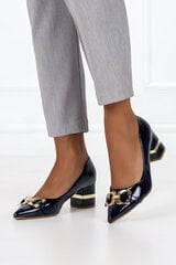 Темно-синие женские лакированные туфли на шпильке с украшением Casu D23WX8-N 100935-N цена и информация | Женские туфли | 220.lv