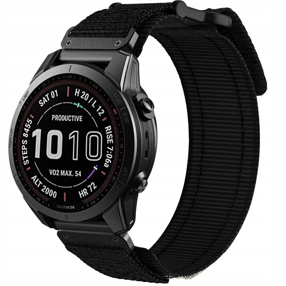 Siksna Tech-Protect Scout Pro Garmin Fenix 7 / 6 Pro / 6 / 5 melna цена и информация | Viedpulksteņu un viedo aproču aksesuāri | 220.lv