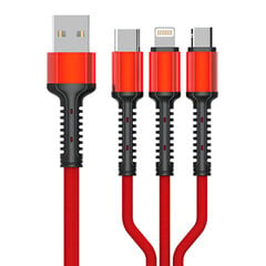 3-in-1 kabelis Lightning Type-C Micro Usb Infloo cena un informācija | Savienotājkabeļi | 220.lv