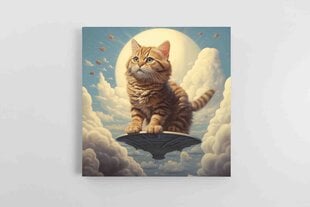 Сюрреалистичный Кот на летающей доске цена и информация | Картины | 220.lv