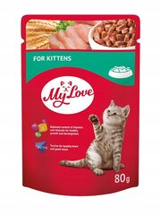 My Love Влажный корм для котят 24x80 г цена и информация | Консервы для котов | 220.lv