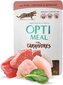 Optimeal Super Premium Влажный корм для кошек с телятиной, куриное филе со шпинатным соусом, 12 х 85 г cena un informācija | Konservi kaķiem | 220.lv