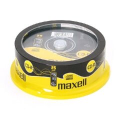 CD-R диски MAXELL, 700МБ, 52Х, 80 мин., 25 шт., в стопке цена и информация | Виниловые пластинки, CD, DVD | 220.lv
