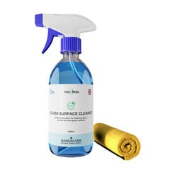 Nanoteqa stikla un spīdīgu virsmu tīrīšanas līdzeklis, Gloss Surface Cleaner, 500ml cena un informācija | Tīrīšanas līdzekļi | 220.lv