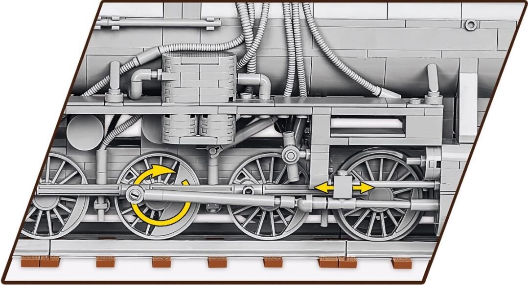 Konstruktors Tvaika lokomotīve Cobi Kriegslokomotive Baureihe 6281, 2476 d. cena un informācija | Konstruktori | 220.lv