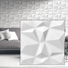 3D griestu un sienu paneļi Deccart Bursztyn, 50x50 cm, 8 gab., balts cena un informācija | Griestu, sienu dekoru elementi | 220.lv