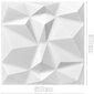 3D griestu un sienu paneļi Deccart Bursztyn, 50x50 cm, 12 gab., balts cena un informācija | Griestu, sienu dekoru elementi | 220.lv