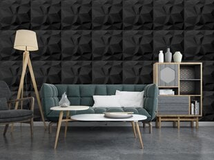 3D griestu un sienu paneļi Deccart Bursztyn, 50x50 cm, 12 gab., melns cena un informācija | Griestu, sienu dekoru elementi | 220.lv