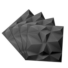 3D griestu un sienu paneļi Deccart Bursztyn, 50x50 cm, 20 gab., melns cena un informācija | Griestu, sienu dekoru elementi | 220.lv