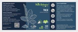 Uztura bagātinātājs Hello Botanica Tulsi, 120 kapsulas cena un informācija | Uztura bagātinātāji atjaunošanai pēc slodzes | 220.lv