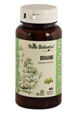 Uztura pagātinātājs Hello Botanica Brahmi, 60 kapsulas cena un informācija | Vitamīni, preparāti, uztura bagātinātāji labsajūtai | 220.lv