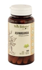 Uztura bagātinātājs Hello Botanica Ashwaganda, 60 kapsulas цена и информация | Добавки для восстановления | 220.lv