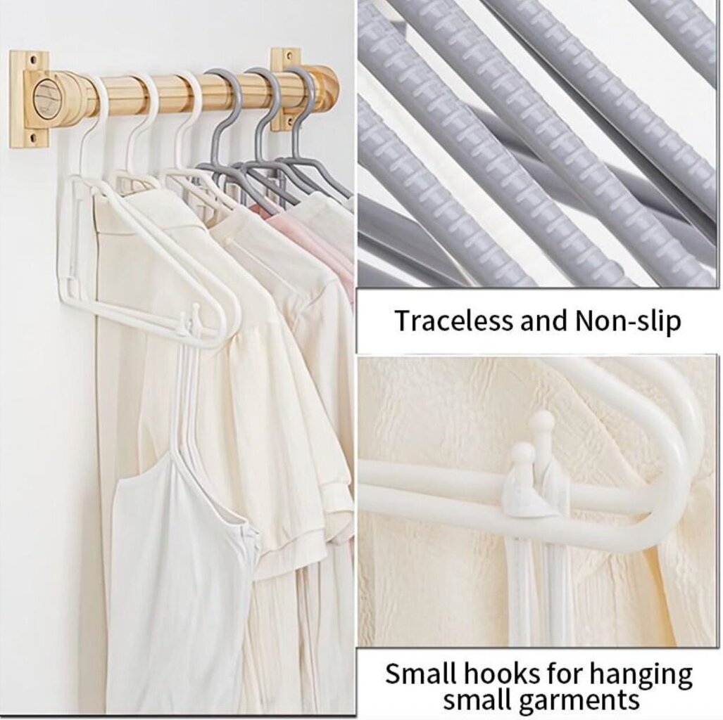 HomeLux Floor saliekamie pakaramie, 5 gab., balts cena un informācija | Pakaramie un apģērbu maisi | 220.lv