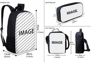 Школьная сумка + сумка для ланча + набор карандашей, серый цена и информация | Школьные рюкзаки, спортивные сумки | 220.lv