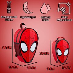 Mugursoma / pusdienu soma Zirnekļcilvēks Spider Man 2 in 1 cena un informācija | Skolas somas | 220.lv