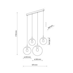 TK Lighting pakaramais lukturis Esme 4790 cena un informācija | Lustras | 220.lv