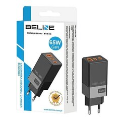 Beline Ład. siec. 2x USB-C + 1x USB 65W czarny|black (only head) PD 3.0 + QC 3.0  BLN3CB65 GaN цена и информация | Зарядные устройства для телефонов | 220.lv