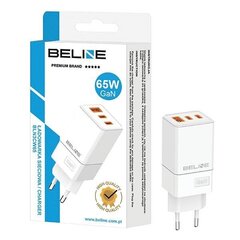 Beline Ład. siec. 2x USB-C + 1x USB 65W biały|white (only head) PD 3.0 + QC 3.0  BLN3CW65 GaN цена и информация | Зарядные устройства для телефонов | 220.lv