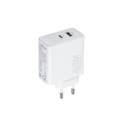 Maxlife MXTC-07-45AC PD QC charger 1x USB-C 1x USB 45W white цена и информация | Зарядные устройства для телефонов | 220.lv