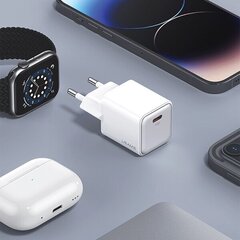 USAMS Ład. siec. 1xUSB-C PD20W PD3.0 Fast Charging US-CC183 + kabel USB-C|Lightning US-SJ610 biały|white YX Series YXXLOGTC03 цена и информация | Зарядные устройства для телефонов | 220.lv