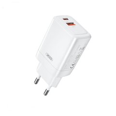 XO wall charger CE16 PD 45W 1x USB-C 1x USB white цена и информация | Зарядные устройства для телефонов | 220.lv