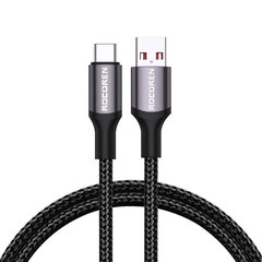 Fast Charging cable Rocoren USB-A to USB-C Retro Series 1m 3A (grey) цена и информация | Кабели для телефонов | 220.lv