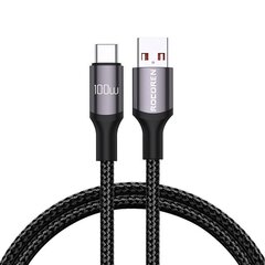 Fast Charging cable Rocoren USB-A to USB-C Retro Series 2m 100W (grey) цена и информация | Кабели для телефонов | 220.lv