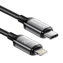 Fast Charging cable Rocoren USB-C to Lightning Retro Series 2m (grey) цена и информация | Кабели для телефонов | 220.lv