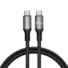 Fast Charging cable Rocoren USB-C to USB-C Retro Series 2m 100W (grey) цена и информация | Кабели для телефонов | 220.lv