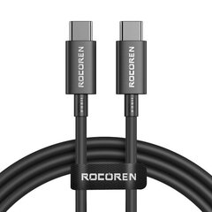 Fast Charging cable Rocoren USB-C to USB-C Simples Series 100W, 1m (black) цена и информация | Кабели для телефонов | 220.lv