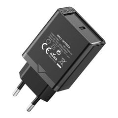 USB-C Wall Charger Vention FADB0-EU (20 W) Black цена и информация | Зарядные устройства для телефонов | 220.lv