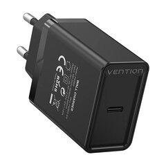 USB-C Wall Charger Vention FADB0-EU (20 W) Black цена и информация | Зарядные устройства для телефонов | 220.lv