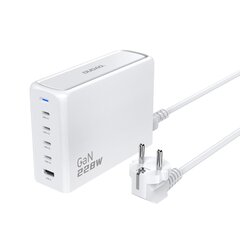 Dudao A228EU GaN charger 1x USB-A 4x USB-C PD 228W - white цена и информация | Зарядные устройства для телефонов | 220.lv