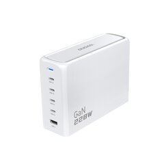 Dudao A228EU GaN charger 1x USB-A 4x USB-C PD 228W - white цена и информация | Зарядные устройства для телефонов | 220.lv