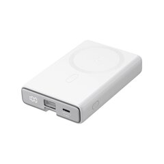 Powerbank Joyroom JR-PBM01 magnetic 10000mAh 20W with stand + Lightning cable - USB-C - white цена и информация | Зарядные устройства Power bank | 220.lv