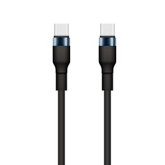 Setty USB-C - USB-C cable 1m 3A KSC-C-131 black цена и информация | Кабели для телефонов | 220.lv