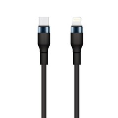 Setty USB-C - Lightning cable 1m 3A KSC-L-131 black цена и информация | Кабели для телефонов | 220.lv