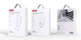 XO wall charger CE17 PD 65W 1x USB-C 1x USB white цена и информация | Зарядные устройства для телефонов | 220.lv