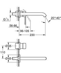 GROHE Essence l divu caurumu izlietnes jaucējkrāms 19967001 cena un informācija | Aksesuāri jaucējkrāniem un dušai | 220.lv