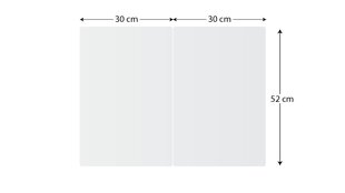 Stikla griešanas dēlītis, balts, balts, 30x52 cm, 2 gab. цена и информация | Pазделочные доски | 220.lv