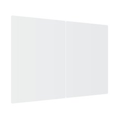 Stikla griešanas dēlītis, balts, balts, 30x52 cm, 2 gab. cena un informācija | Griešanas dēlīši | 220.lv