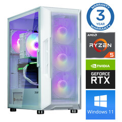 INTOP Ryzen 5 5600X 32GB 250SSD M.2 NVME+2TB RTX3060 12GB WIN11 цена и информация | Стационарные компьютеры | 220.lv